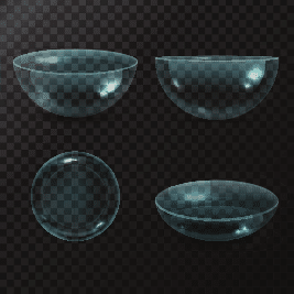 Image of contact lenses on black background in Santa Rosa