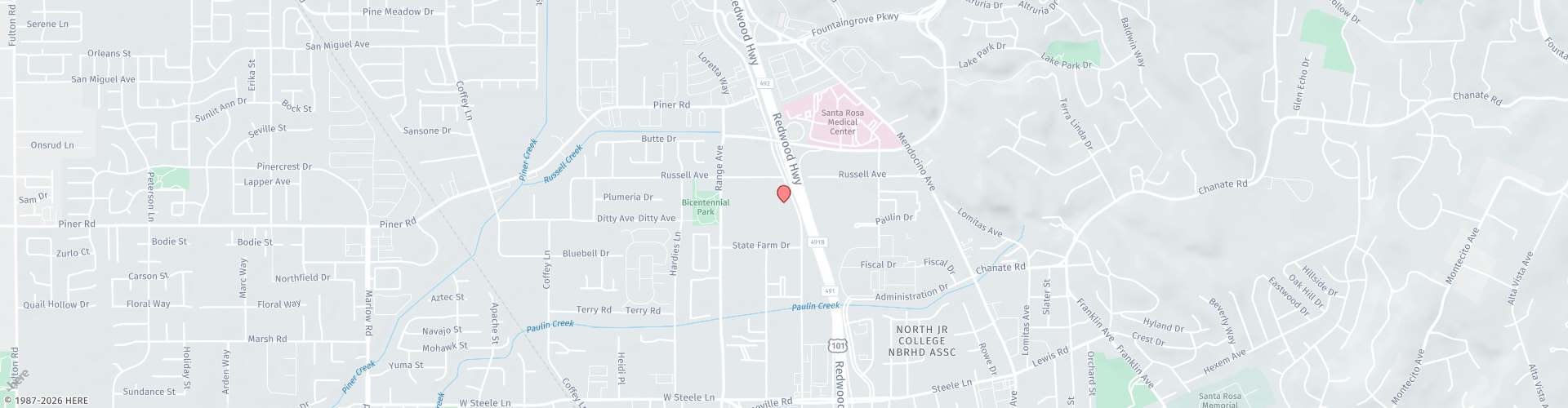 Location Map: 3035 Cleveland Avenue Santa Rosa, CA 95403